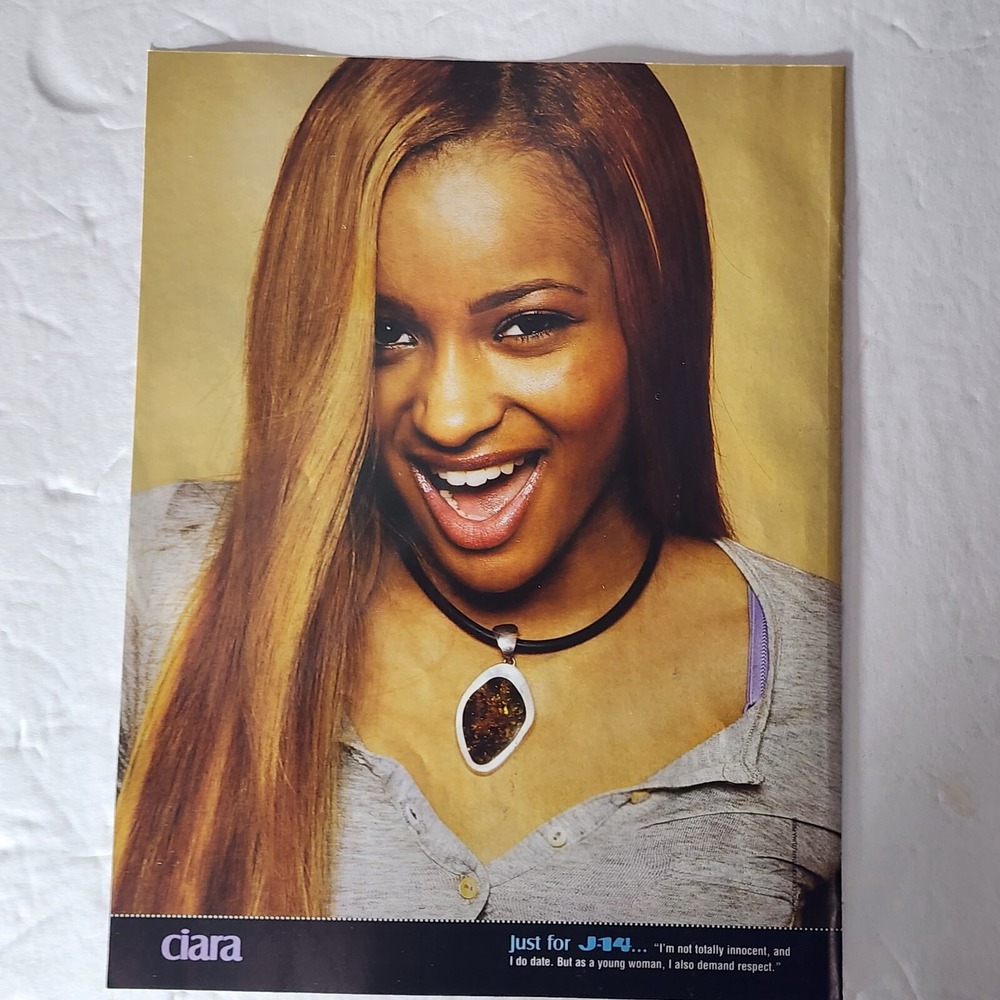 Ciara The Killers Double Sided Vintage 2005 J-14 Magazine Pinup Clipping 8x10.5